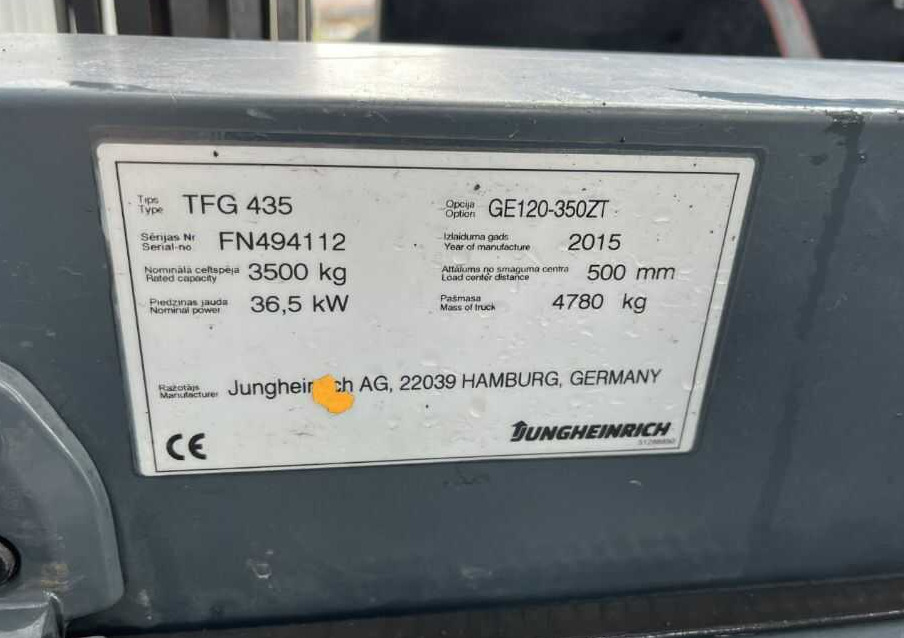 Jungheinrich TFG435 - Gázüzemű targonca: 4 kép. Jungheinrich TFG435 - Gázüzemű targonca: 4 kép.