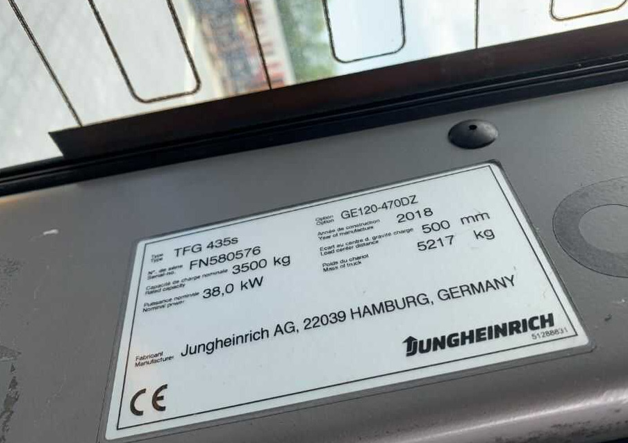Jungheinrich TFG435s - Gázüzemű targonca: 4 kép. Jungheinrich TFG435s - Gázüzemű targonca: 4 kép.