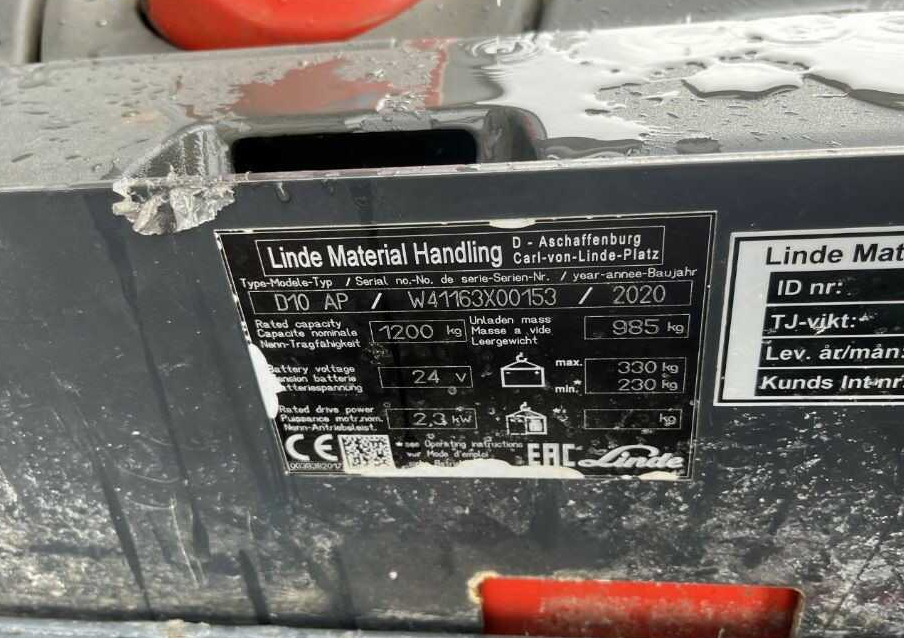 Linde D10AP - Emelőtargoncá: 4 kép. Linde D10AP - Emelőtargoncá: 4 kép.