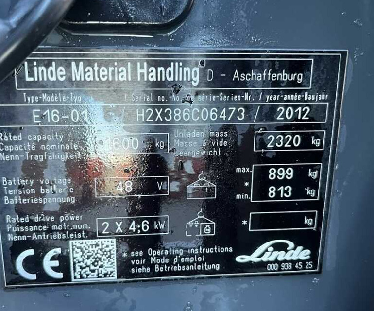 Linde E16-01 - Elektromos targonca: 4 kép. Linde E16-01 - Elektromos targonca: 4 kép.