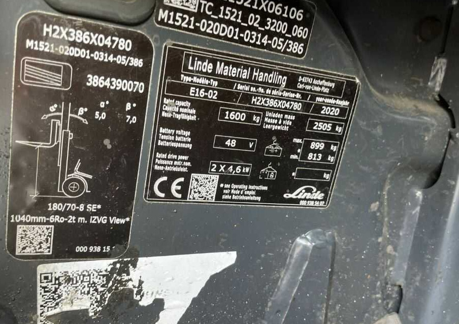 Linde E16-02 - Elektromos targonca: 4 kép. Linde E16-02 - Elektromos targonca: 4 kép.