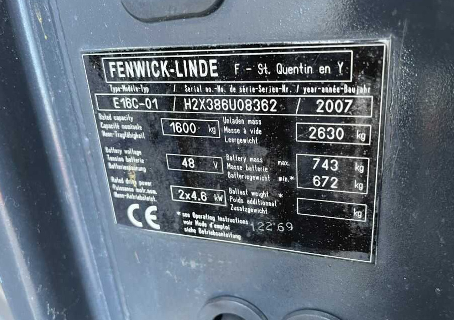 Linde E16C-01 - Elektromos targonca: 4 kép. Linde E16C-01 - Elektromos targonca: 4 kép.