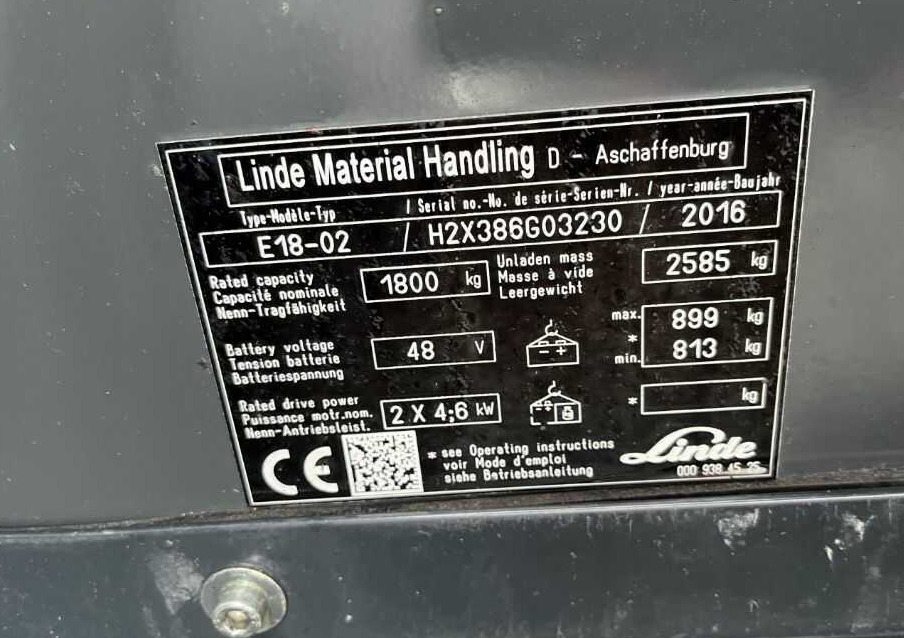 Linde E18-02 - Elektromos targonca: 5 kép. Linde E18-02 - Elektromos targonca: 5 kép.