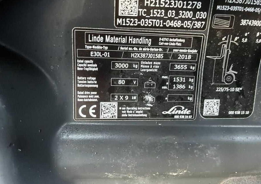 Linde E30L-01 - Elektromos targonca: 4 kép. Linde E30L-01 - Elektromos targonca: 4 kép.