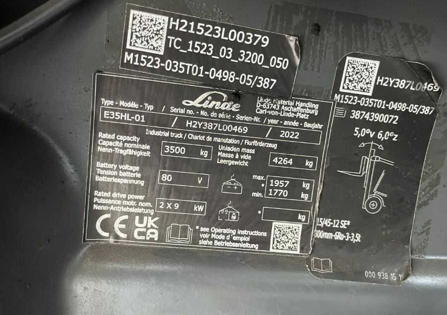 Linde E35HL-01 - Elektromos targonca: 4 kép. Linde E35HL-01 - Elektromos targonca: 4 kép.