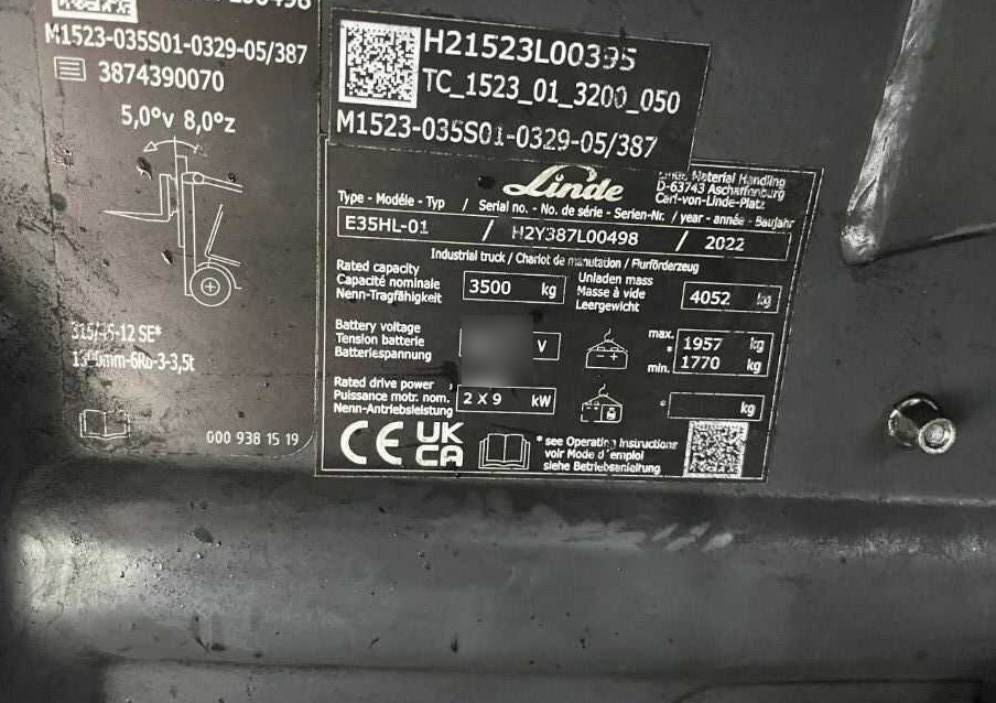 Linde E35HL-02 - Elektromos targonca: 4 kép. Linde E35HL-02 - Elektromos targonca: 4 kép.