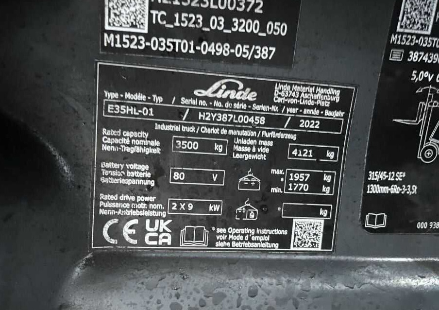 Linde E35HL-02 - Elektromos targonca: 4 kép. Linde E35HL-02 - Elektromos targonca: 4 kép.
