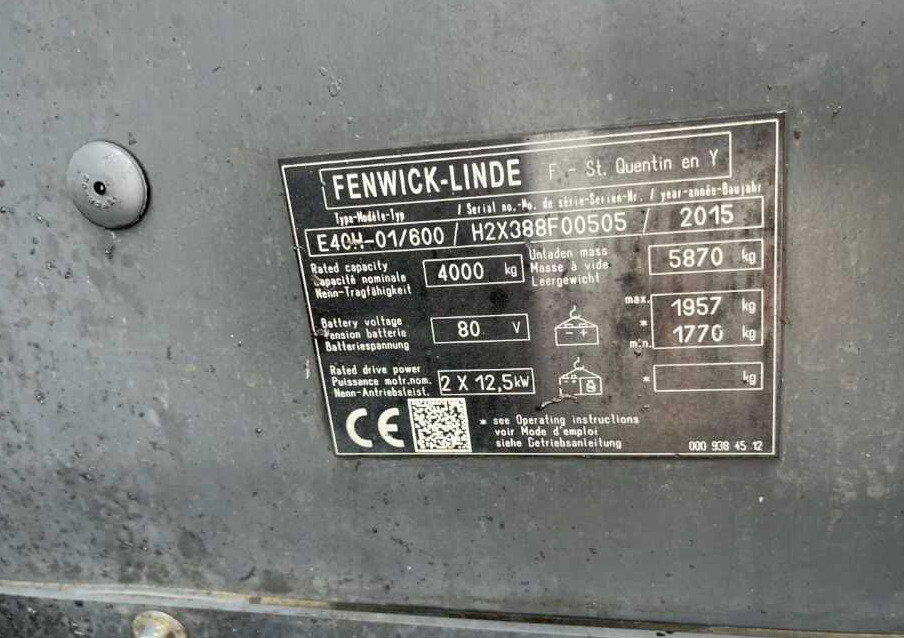 Linde E40H-01/600 - Elektromos targonca: 4 kép. Linde E40H-01/600 - Elektromos targonca: 4 kép.