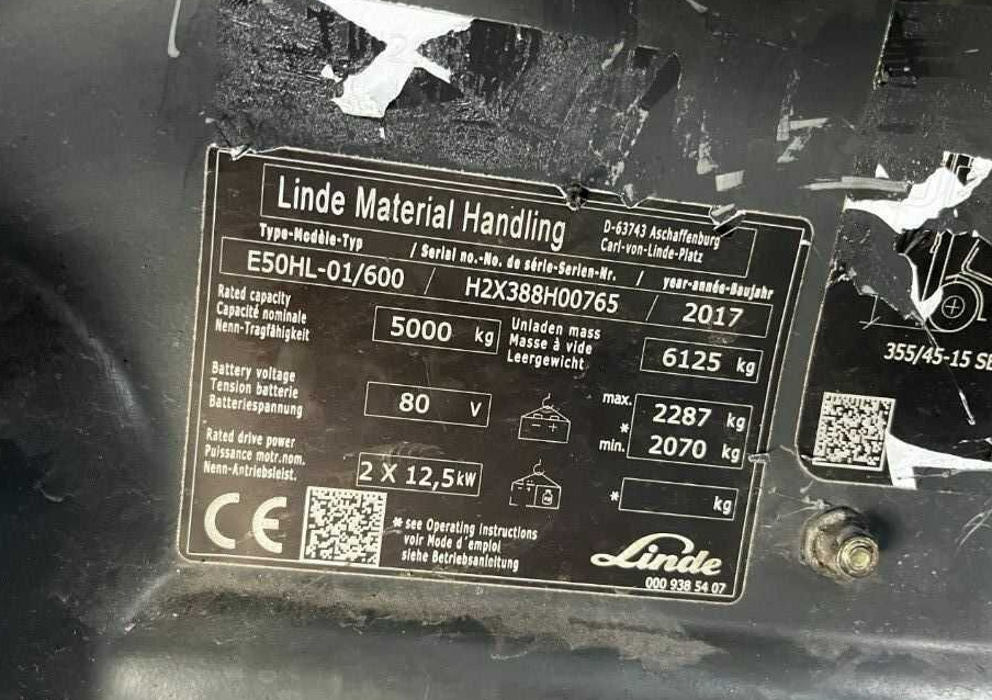 Linde E50HL-01/600 - Elektromos targonca: 4 kép. Linde E50HL-01/600 - Elektromos targonca: 4 kép.