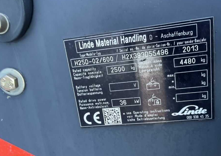 Linde H25D-02/600 - Dízel targonca: 4 kép. Linde H25D-02/600 - Dízel targonca: 4 kép.