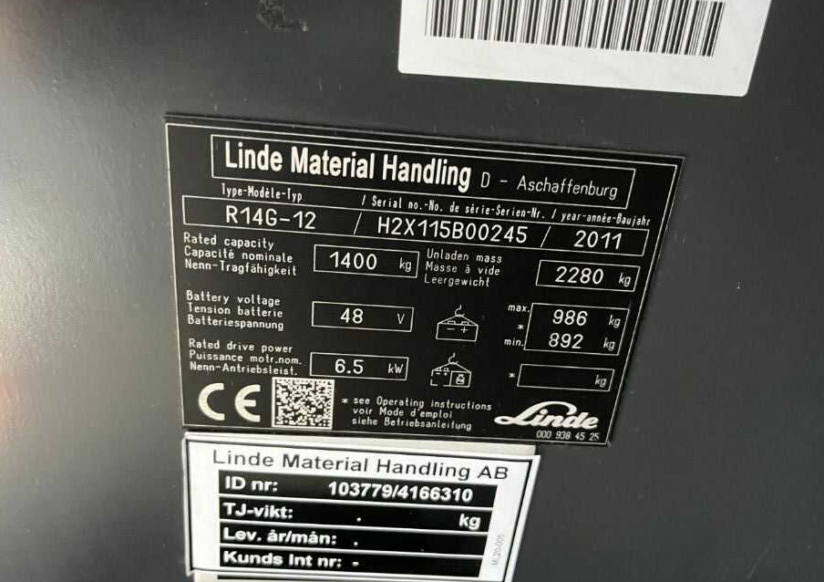 Linde R14G - Tolóoszlopos targoncá: 4 kép. Linde R14G - Tolóoszlopos targoncá: 4 kép.