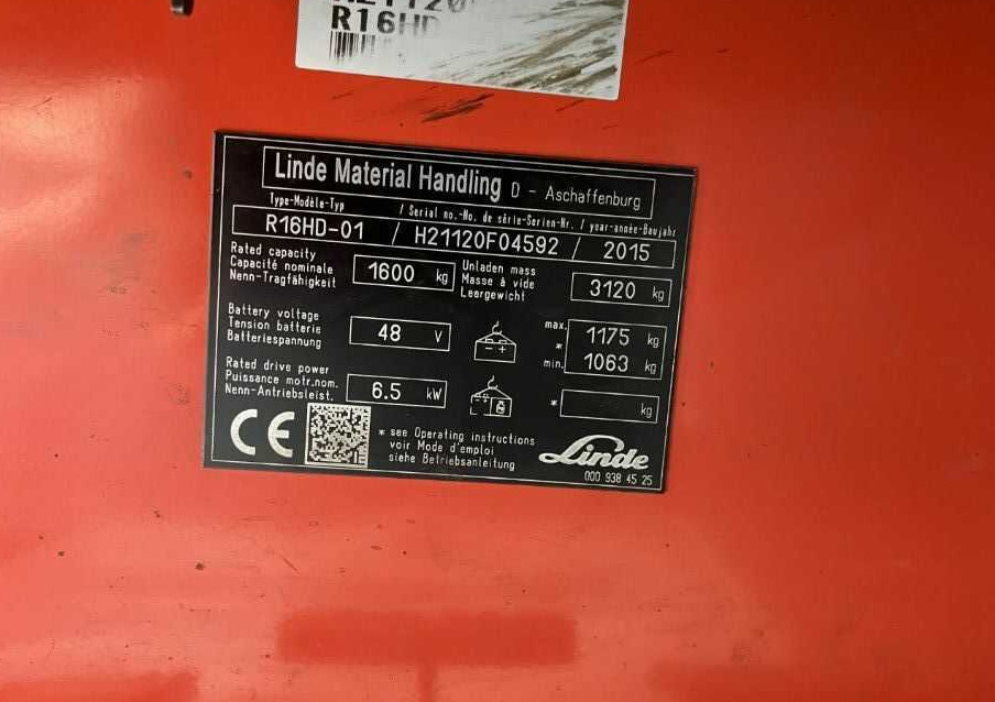 Linde R16HD-01 - Tolóoszlopos targoncá: 4 kép. Linde R16HD-01 - Tolóoszlopos targoncá: 4 kép.