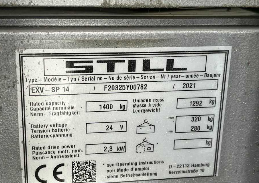 Still EXV-SP14 - Emelőtargoncá: 5 kép. Still EXV-SP14 - Emelőtargoncá: 5 kép.