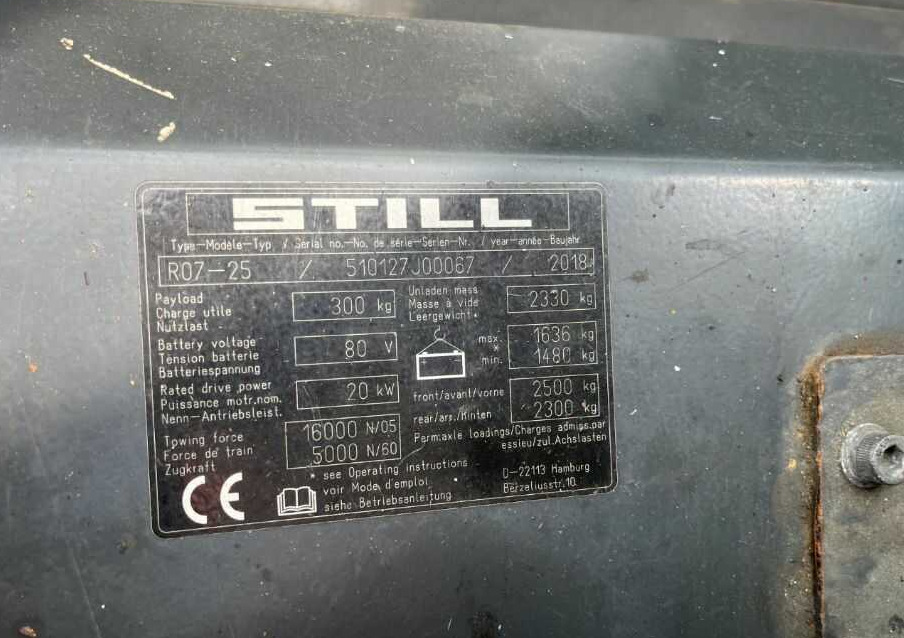 Still R07-25 - Elektromos vontató: 4 kép. Still R07-25 - Elektromos vontató: 4 kép.