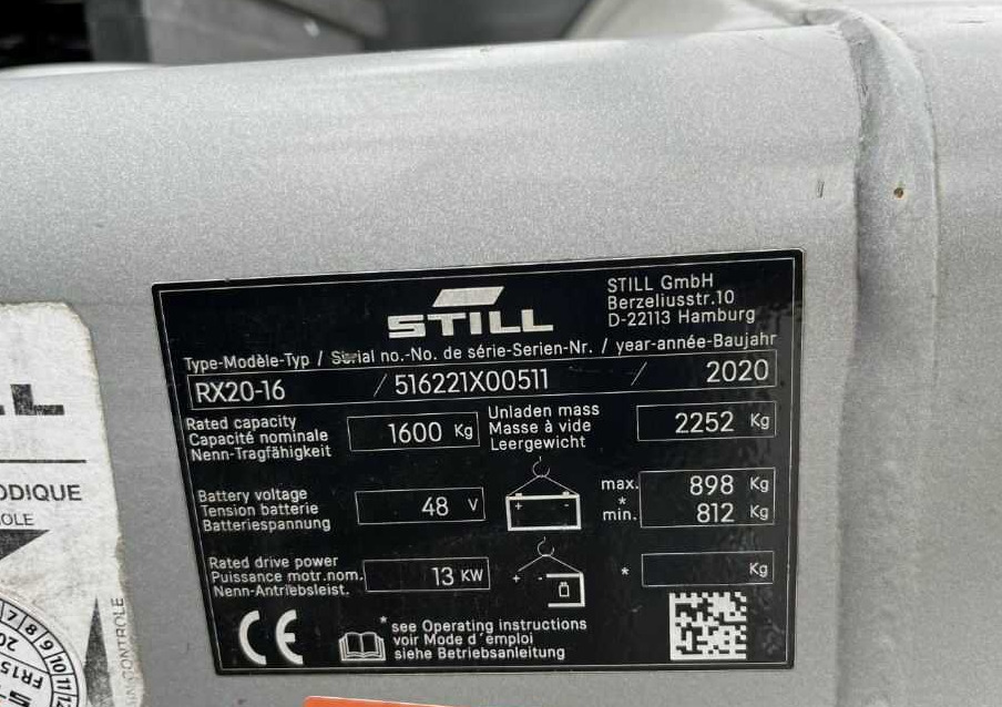 Still RX20-16 - Elektromos targonca: 4 kép. Still RX20-16 - Elektromos targonca: 4 kép.