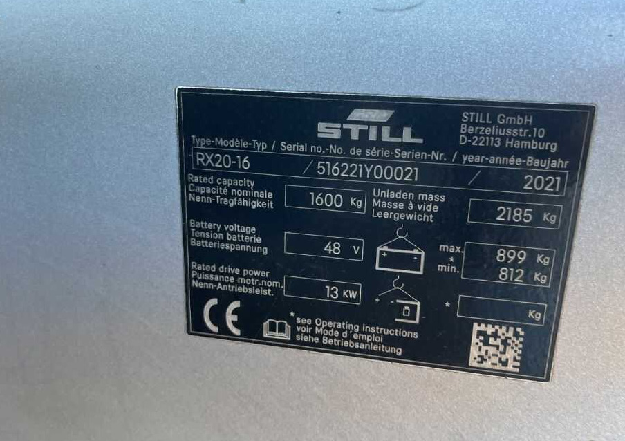 Still RX20-16 - Elektromos targonca: 4 kép. Still RX20-16 - Elektromos targonca: 4 kép.