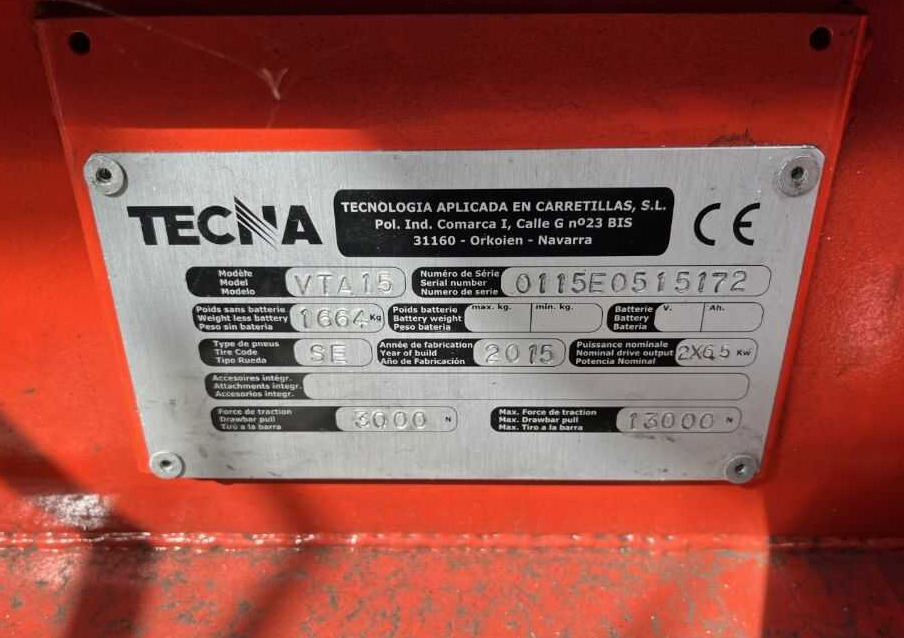 Tecna VTA15 - Elektromos vontató: 4 kép. Tecna VTA15 - Elektromos vontató: 4 kép.