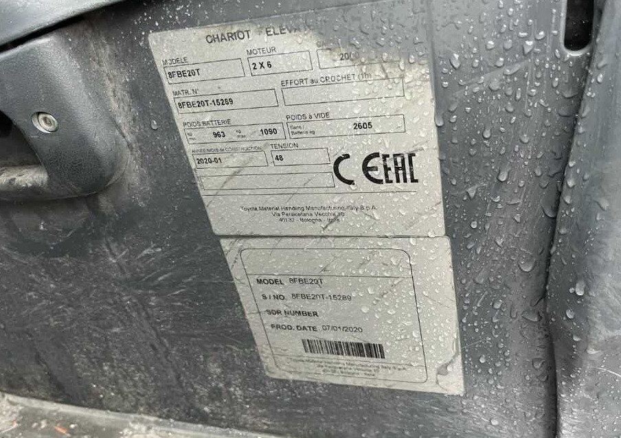 Toyota 8FBE20T - Elektromos targonca: 5 kép. Toyota 8FBE20T - Elektromos targonca: 5 kép.