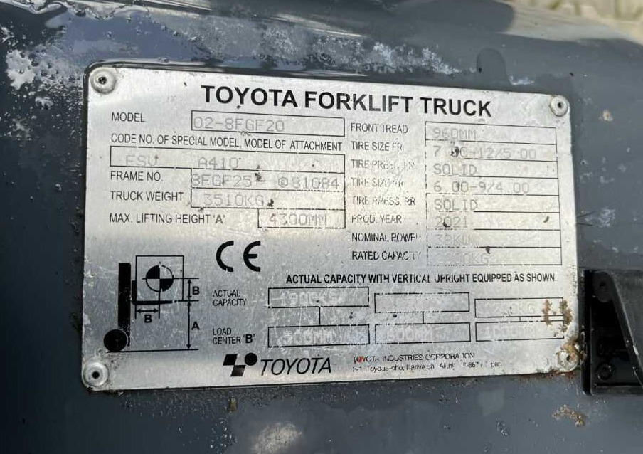Toyota 8FGF20 - Gázüzemű targonca: 4 kép. Toyota 8FGF20 - Gázüzemű targonca: 4 kép.