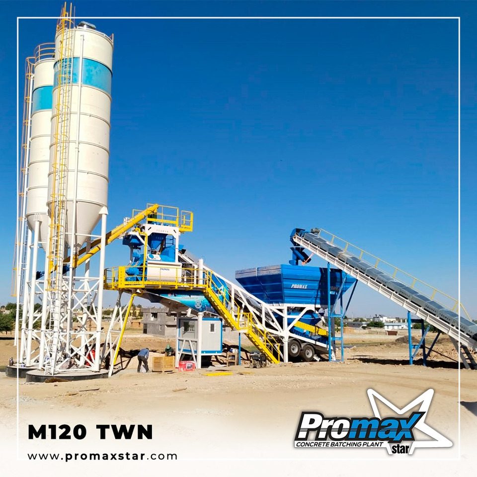 Mobile Concrete Batching Plant M120-TWN (120m3/h)  - Betonüzem: 2 kép. Mobile Concrete Batching Plant M120-TWN (120m3/h)  - Betonüzem: 2 kép.