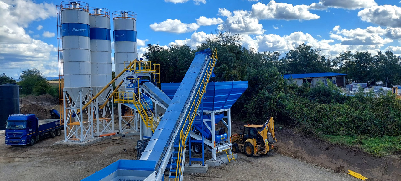 PROMAX MOBILE CONCRETE BATCHING PLANT M100-TWN (100m3/h) - Betonüzem: 1 kép. PROMAX MOBILE CONCRETE BATCHING PLANT M100-TWN (100m3/h) - Betonüzem: 1 kép.