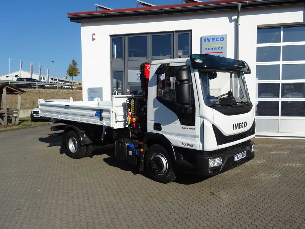 Billenőplatós kisteherautó Iveco Eurocargo ML80E22 Kipper + Kran Fassi F40 +Funk: 1 kép.
