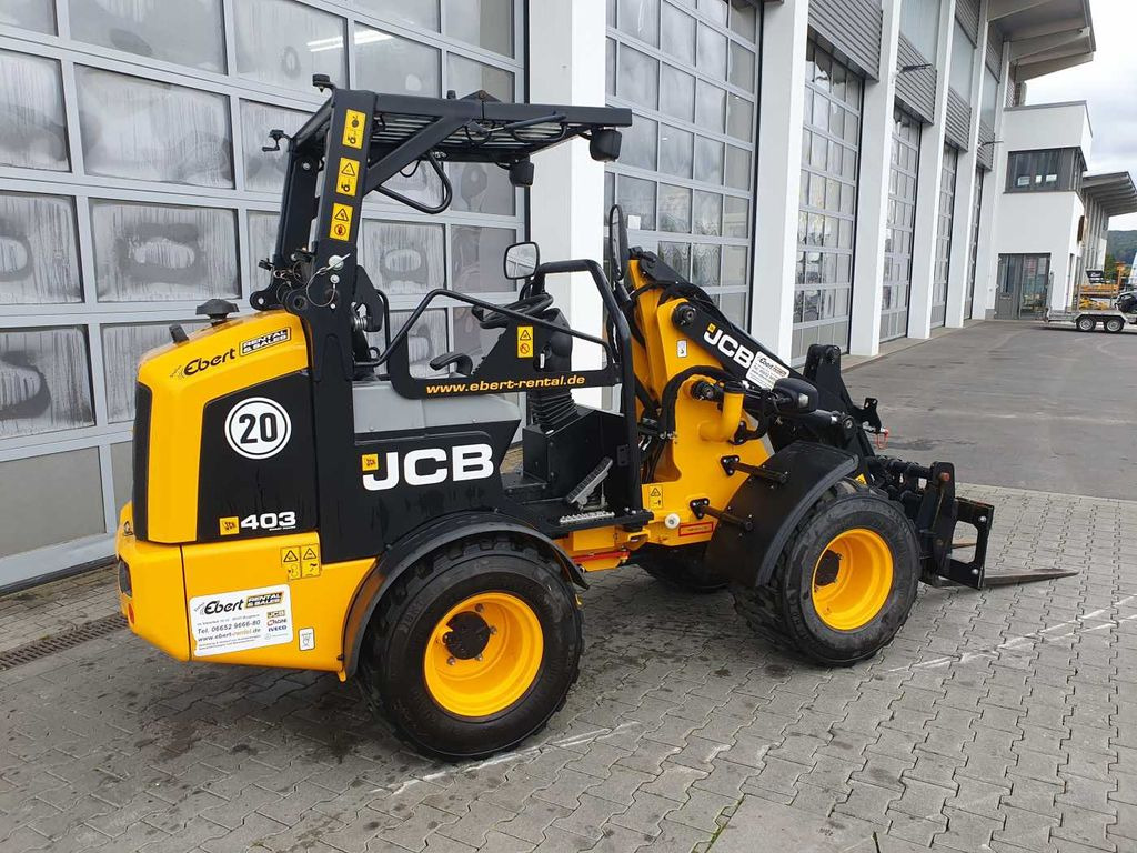 JCB 403 / Schaufel + Gabel / nur 248h! - Gumikerekes homlokrakodó: 4 kép. JCB 403 / Schaufel + Gabel / nur 248h! - Gumikerekes homlokrakodó: 4 kép.