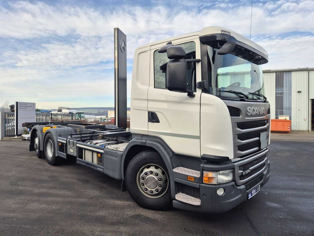 Scania G 370 DB 6x2*4 MNB BDF Lenkachse LBW faltbar - Cserefelépítményes teherautó: 3 kép. Scania G 370 DB 6x2*4 MNB BDF Lenkachse LBW faltbar - Cserefelépítményes teherautó: 3 kép.
