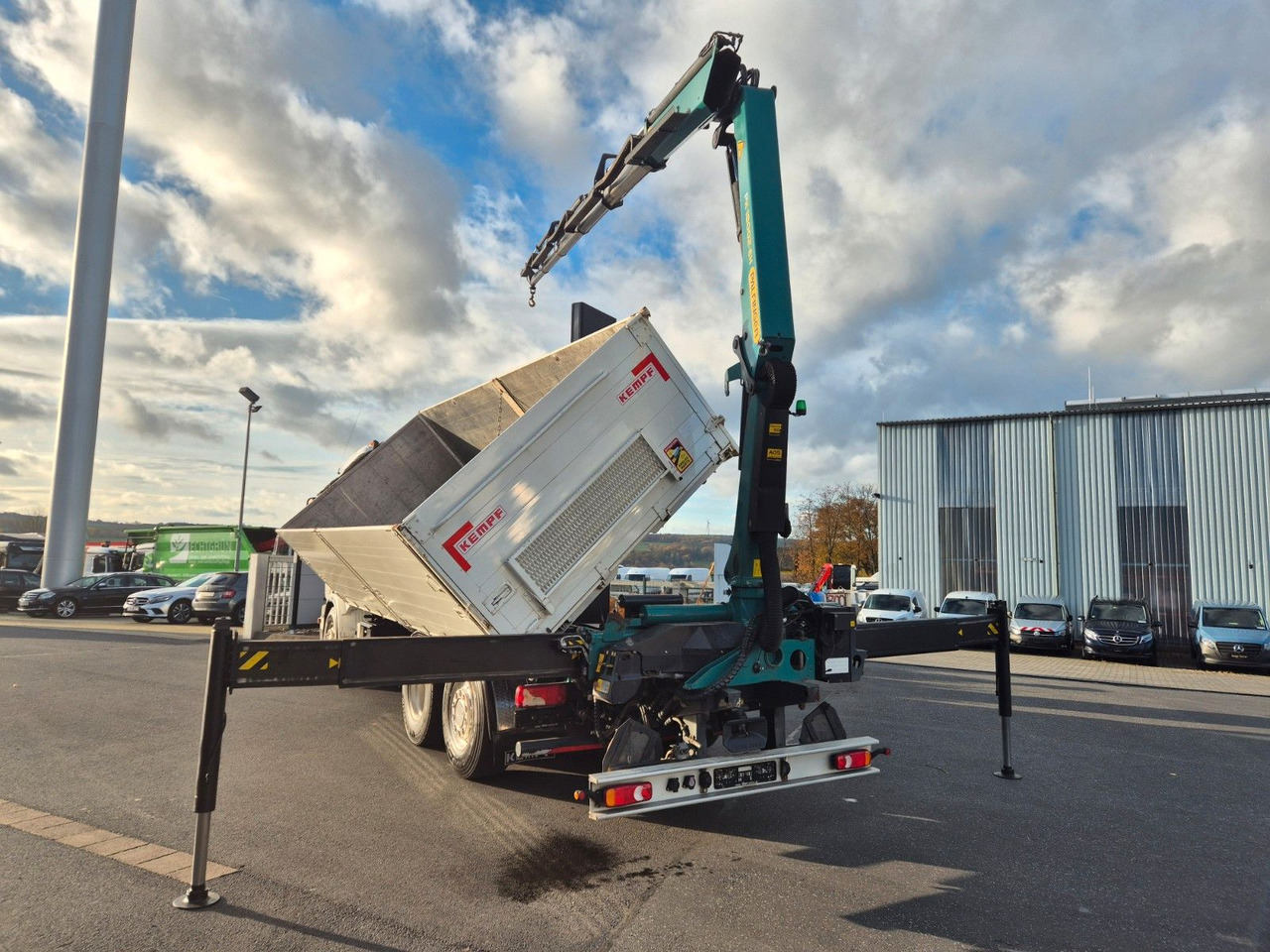 Billenőplatós teherautó, Darus autó Scania G490 LB6x2*4HNB Palfinger PK 18002-EH D Funk AHK: 35 kép.