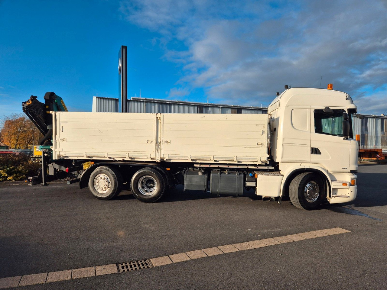 Billenőplatós teherautó, Darus autó Scania G490 LB6x2*4HNB Palfinger PK 18002-EH D Funk AHK: 8 kép.