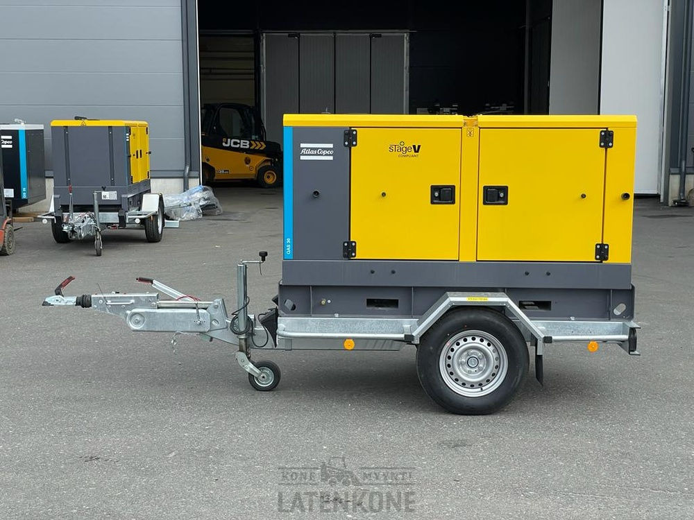 Áramfejlesztő Atlas Copco QAS 30 50 Hz Generaattori StageV vetovarustuksella: 6 kép.