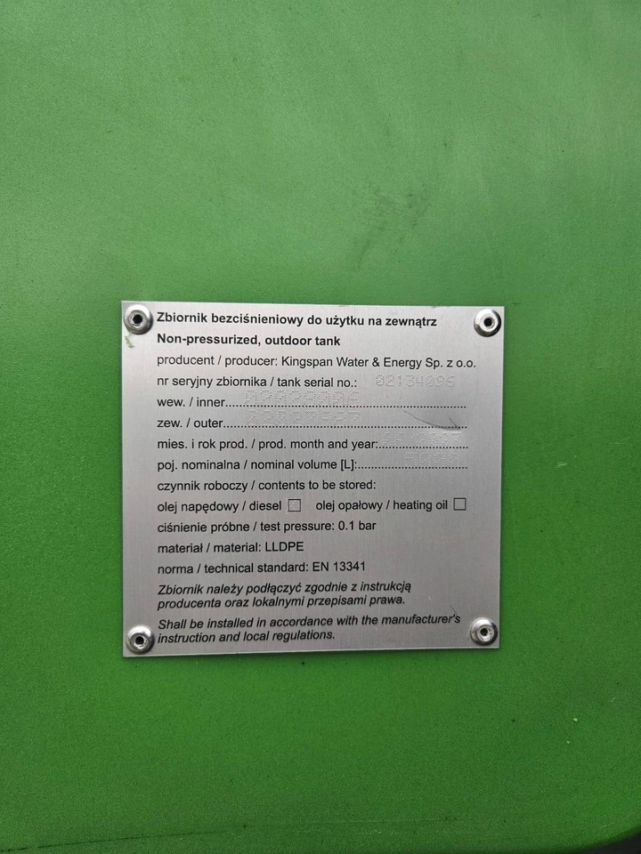 KINGSPAN zbiornik FuelMaster 5000 - Tartály: 2 kép. KINGSPAN zbiornik FuelMaster 5000 - Tartály: 2 kép.