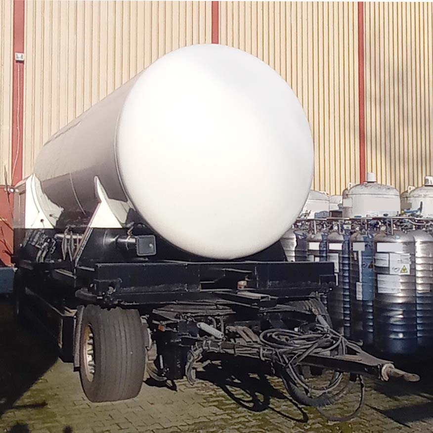 GOFA Tank trailer for oxygen, nitrogen, argon, gas, cryogenic - Tartályos félpótkocsi: 1 kép. GOFA Tank trailer for oxygen, nitrogen, argon, gas, cryogenic - Tartályos félpótkocsi: 1 kép.