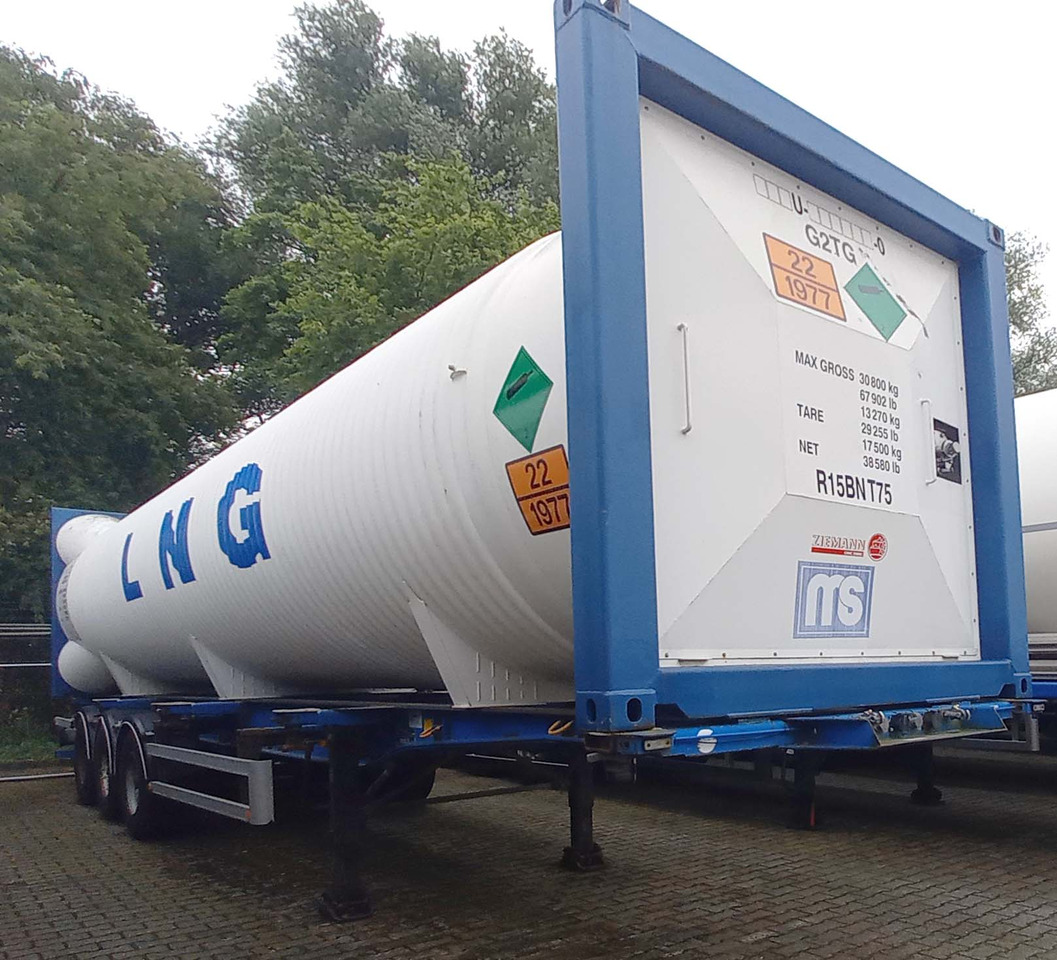 Ziemann LNG Methan Gas Cryogenic tank container 40ft tank - Tartályos félpótkocsi: 1 kép. Ziemann LNG Methan Gas Cryogenic tank container 40ft tank - Tartályos félpótkocsi: 1 kép.