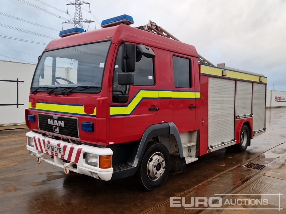 2001 MAN 4x2 Fire Engine, Manual Gearbox - Tűzoltóautó: 1 kép. 2001 MAN 4x2 Fire Engine, Manual Gearbox - Tűzoltóautó: 1 kép.