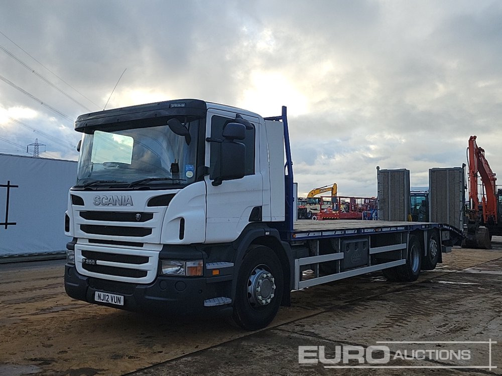 2012 Scania P280 - Platós teherautó: 1 kép. 2012 Scania P280 - Platós teherautó: 1 kép.
