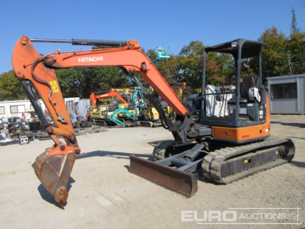 2013 Hitachi ZX40U-5A Rubber Tracks, Blade, Piped, Offset, Canopy - Minikotró: 1 kép. 2013 Hitachi ZX40U-5A Rubber Tracks, Blade, Piped, Offset, Canopy - Minikotró: 1 kép.
