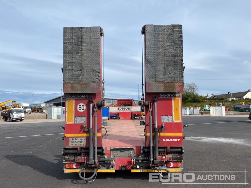 2014 Goldhofer 8 Axle Double Extending Stepframe Low Loader Trailer, Hydraulic Rear Steering, Hydraulic Ramps, Out Riggers, Extending To 24m, 2.75m Wide - Félpótkocsi mélybölcsős: 4 kép. 2014 Goldhofer 8 Axle Double Extending Stepframe Low Loader Trailer, Hydraulic Rear Steering, Hydraulic Ramps, Out Riggers, Extending To 24m, 2.75m Wide - Félpótkocsi mélybölcsős: 4 kép.
