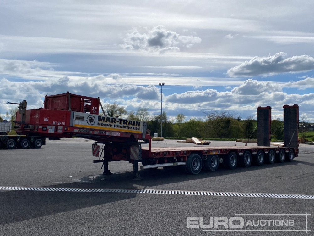 2014 Goldhofer 8 Axle Double Extending Stepframe Low Loader Trailer, Hydraulic Rear Steering, Hydraulic Ramps, Out Riggers, Extending To 24m, 2.75m Wide - Félpótkocsi mélybölcsős: 1 kép. 2014 Goldhofer 8 Axle Double Extending Stepframe Low Loader Trailer, Hydraulic Rear Steering, Hydraulic Ramps, Out Riggers, Extending To 24m, 2.75m Wide - Félpótkocsi mélybölcsős: 1 kép.
