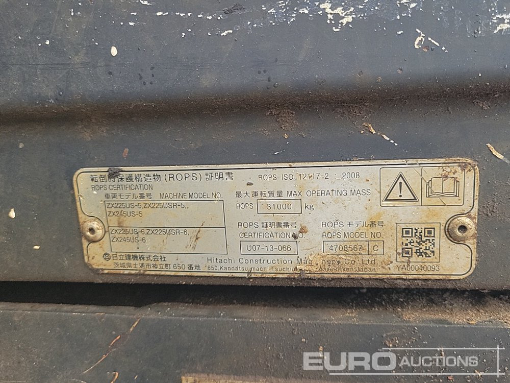 Lánctalpas kotró 2017 Hitachi ZX225USRLC-6: 48 kép.