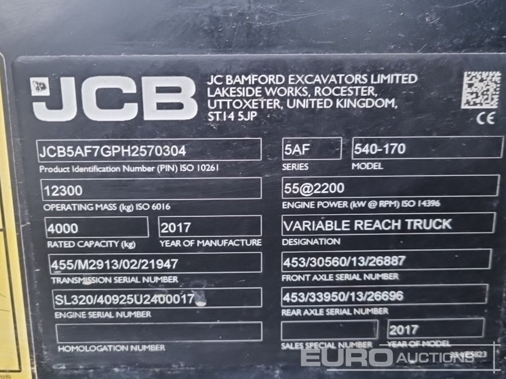 Teleszkópos rakodó 2017 JCB 540-170: 42 kép.