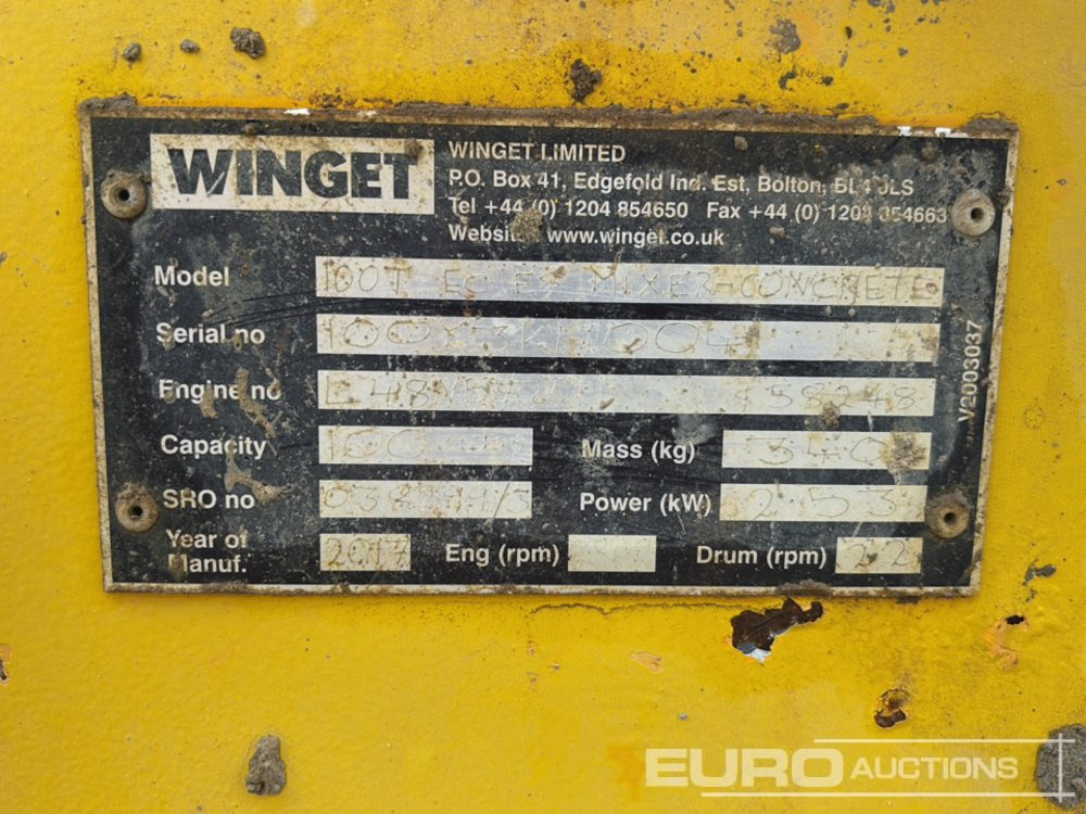 Betonkeverő 2017 Winget 100T: 25 kép.