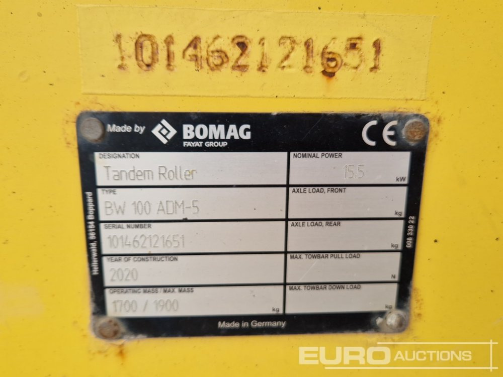 Henger 2020 Bomag BW100ADM-5: 31 kép.