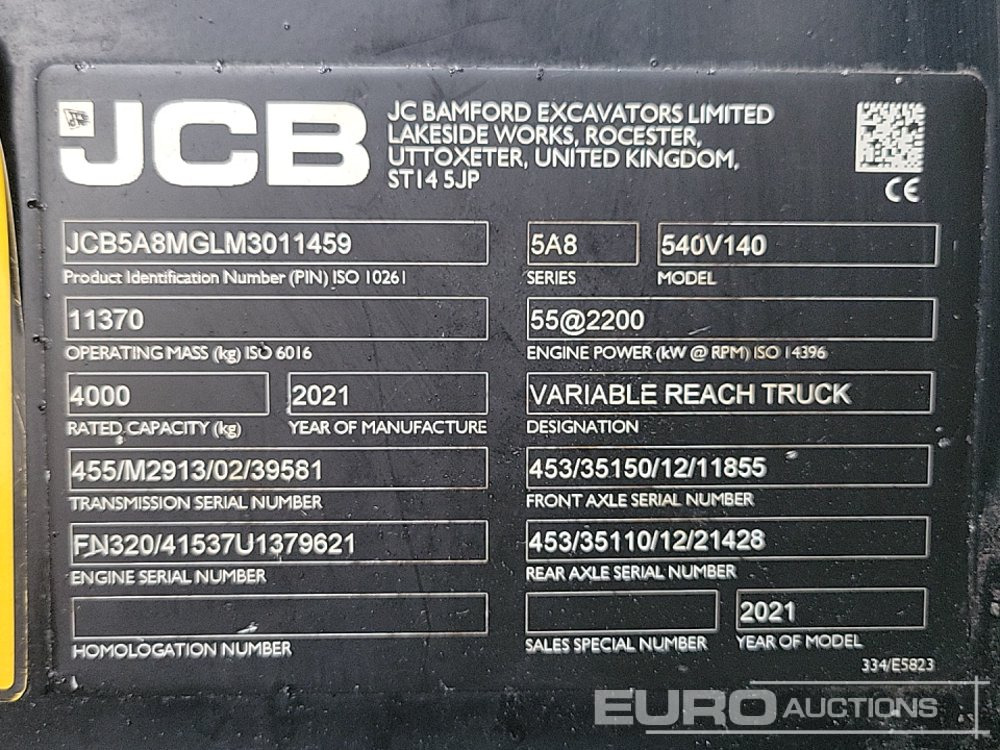 Teleszkópos rakodó 2021 JCB 540-140 Hi Viz: 43 kép.