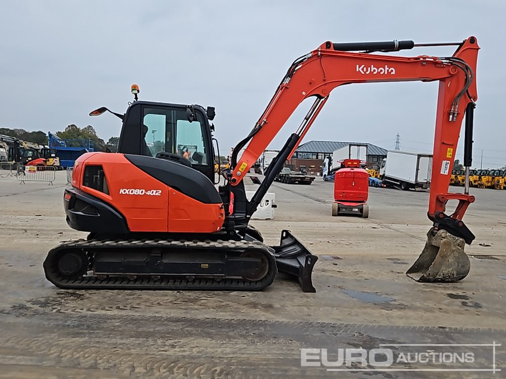 Minikotró 2021 Kubota KX080-4A2: 6 kép.