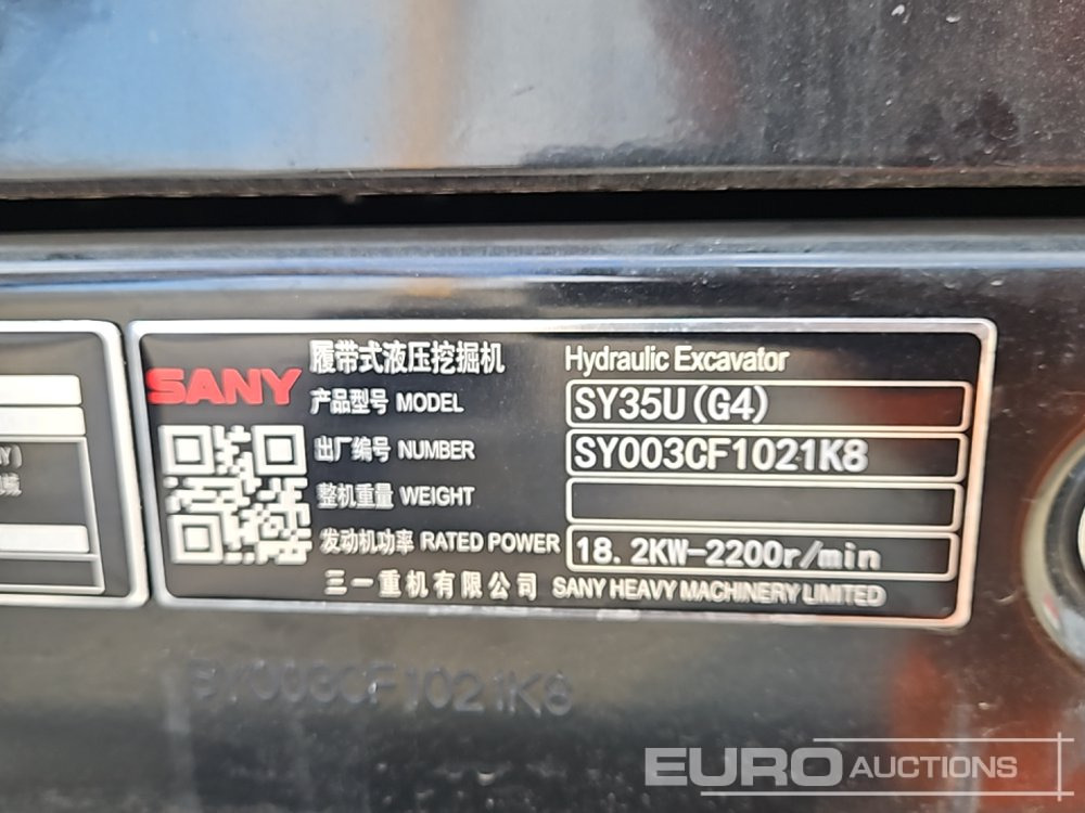 Minikotró 2025 Sany SY35U(G4): 48 kép.