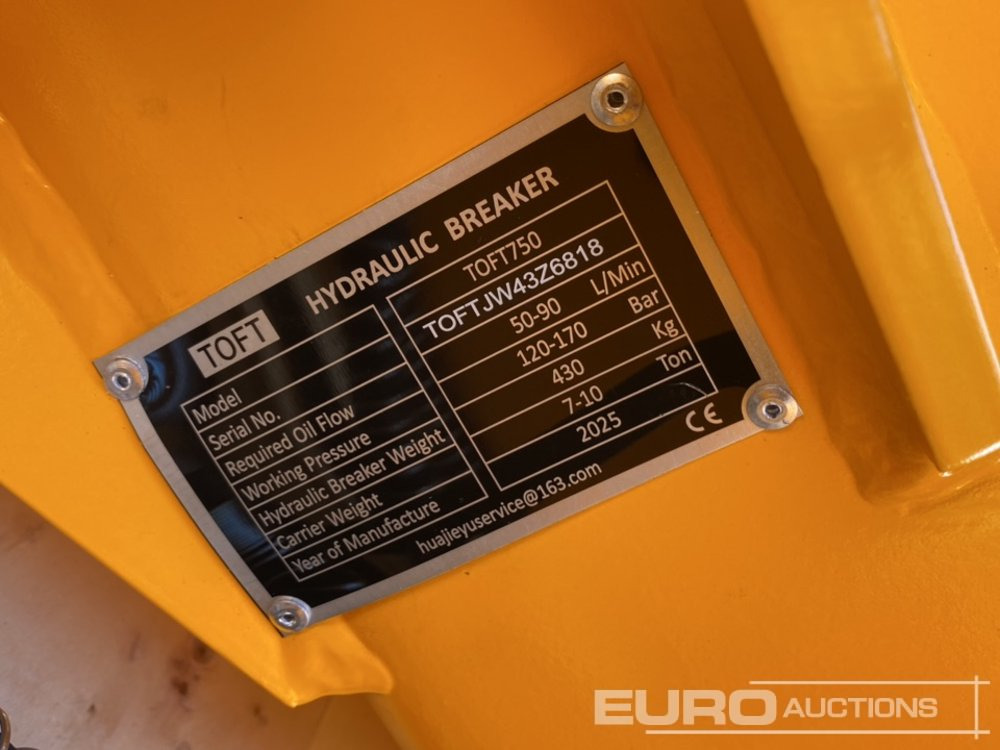 Adapterek - Kotrógép Unused 2025 Toft TOFT750: 7 kép.