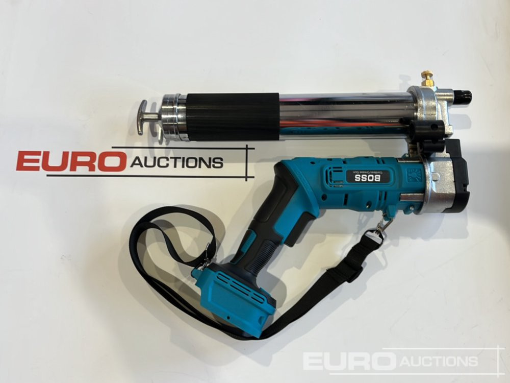 Építőipari berendezések Boss 21 Volt Lithium Battery Cordless Grease Gun, 2 Batteries, Charger, Case, Shoulder Strap, Extension Pieces and Fittings: 12 kép.