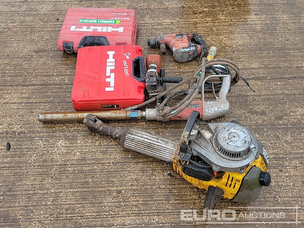 Hilti Hammer Drill (2 of), Hilti Battery Impact Gun, Hilti Battery Grinder, Hycon Hydraulic Core Drill, Wacker Neuson Hand Held Breaker - Építőipari berendezések: 2 kép. Hilti Hammer Drill (2 of), Hilti Battery Impact Gun, Hilti Battery Grinder, Hycon Hydraulic Core Drill, Wacker Neuson Hand Held Breaker - Építőipari berendezések: 2 kép.