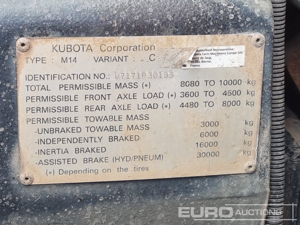 Traktor Kubota M7171: 43 kép.